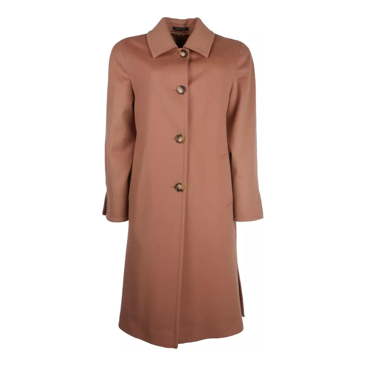 Woven Virgin Wool Coat with Four-Button Design 42 IT Women