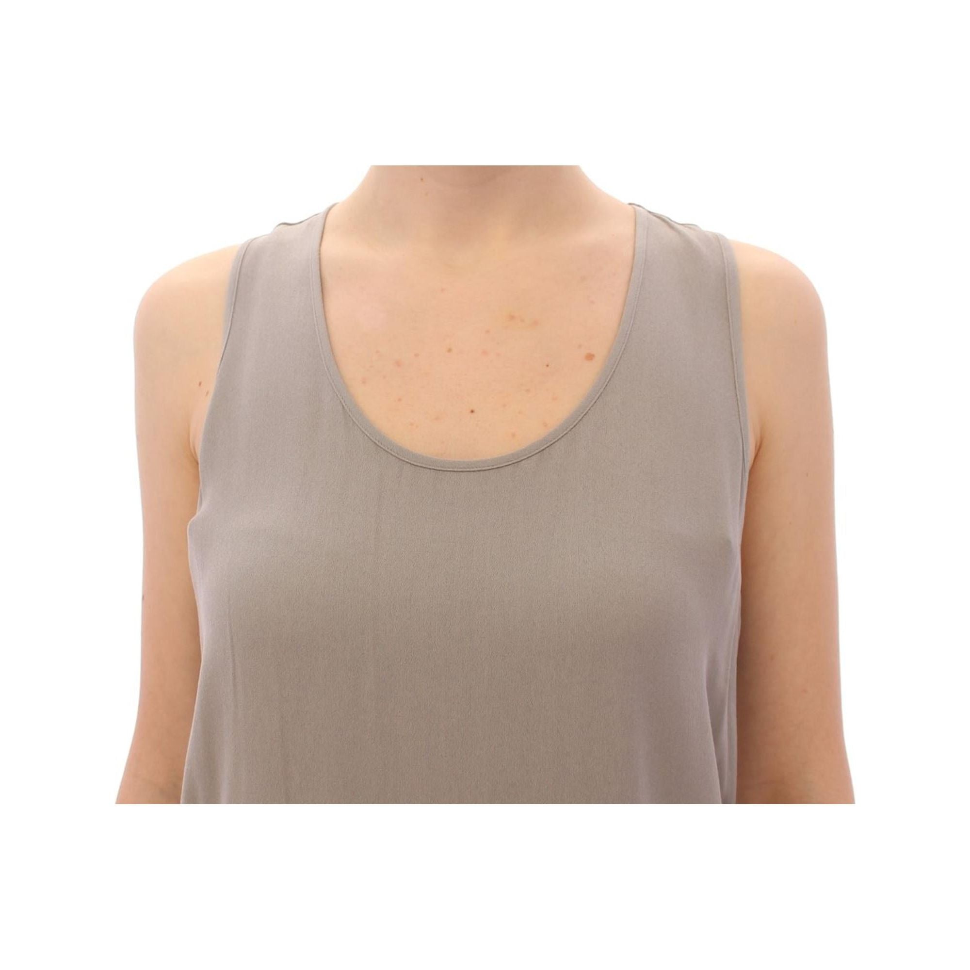 Comeforbreakfast Loose-fit Gray Top with Logo Details