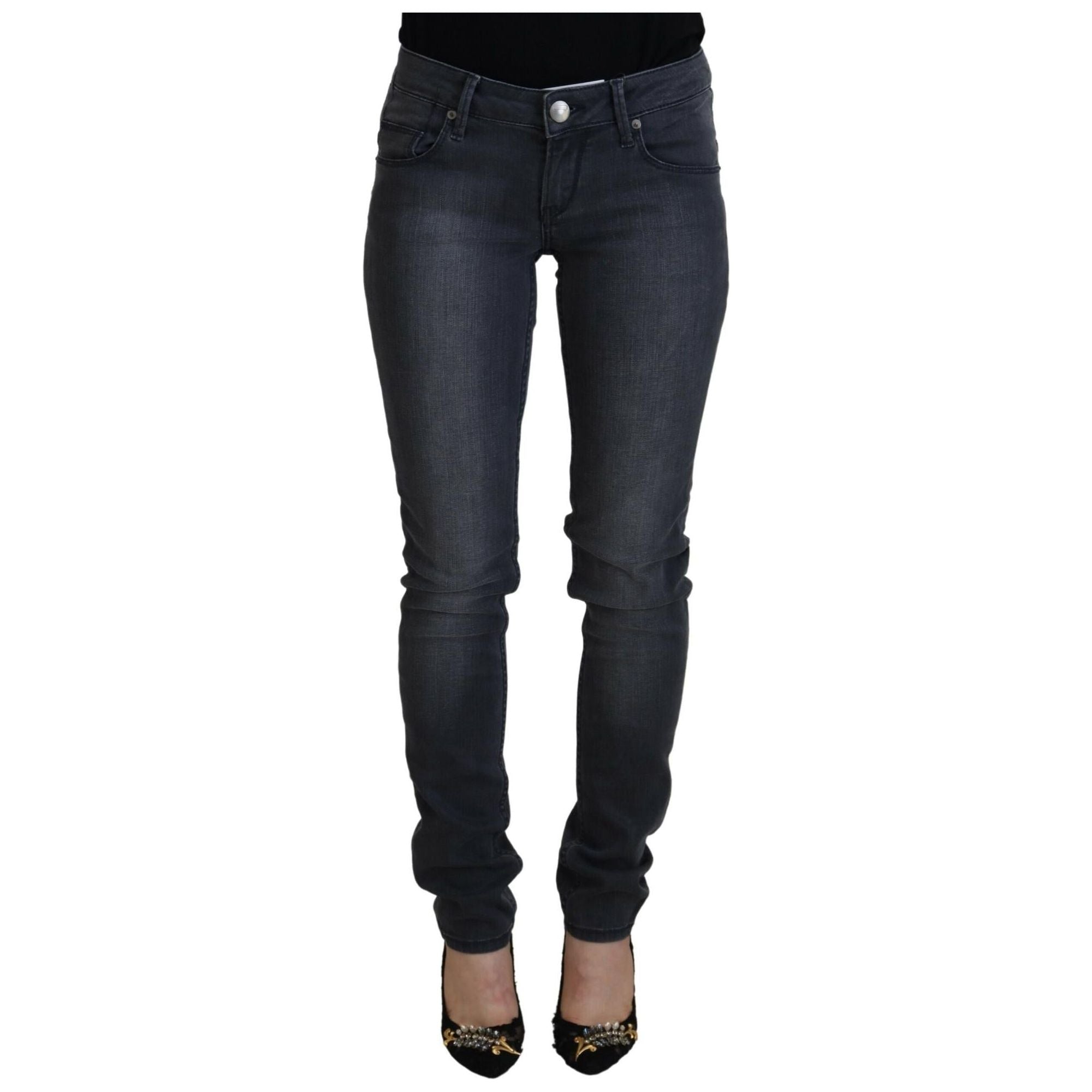 Authentic ACHT Skinny Jeans with Logo Details W26 US Women