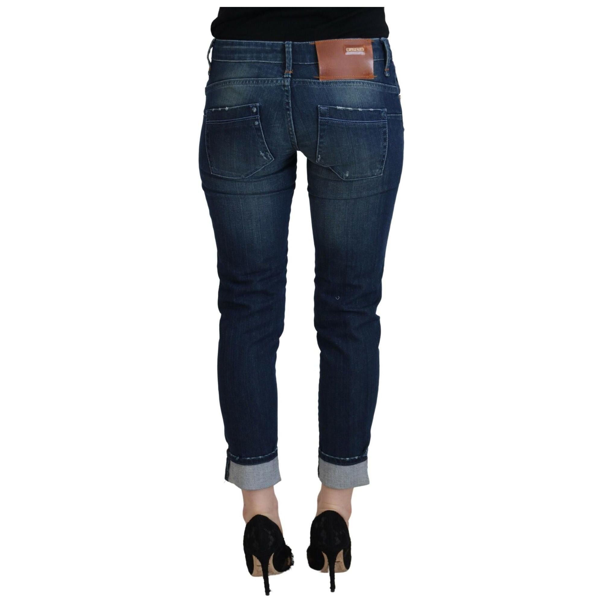 Authentic ACHT Slim Fit Denim Jeans with Logo Details W26 US Women