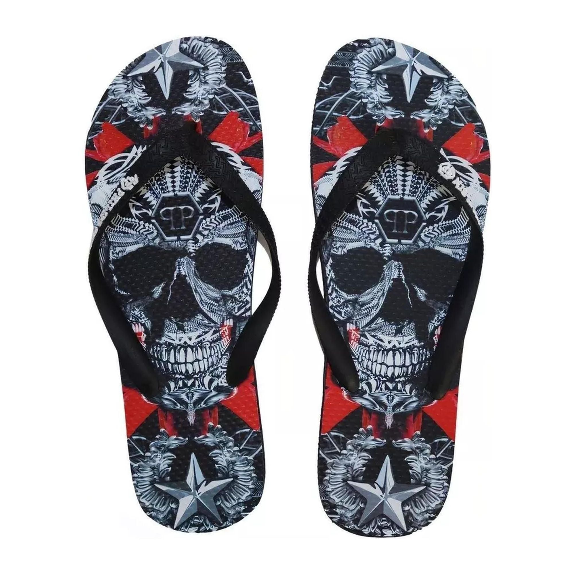 Womens Graphic Print Flip Flops