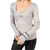 Viscose Blend V-Neck Sweater with Crossed Chest Details XS Women