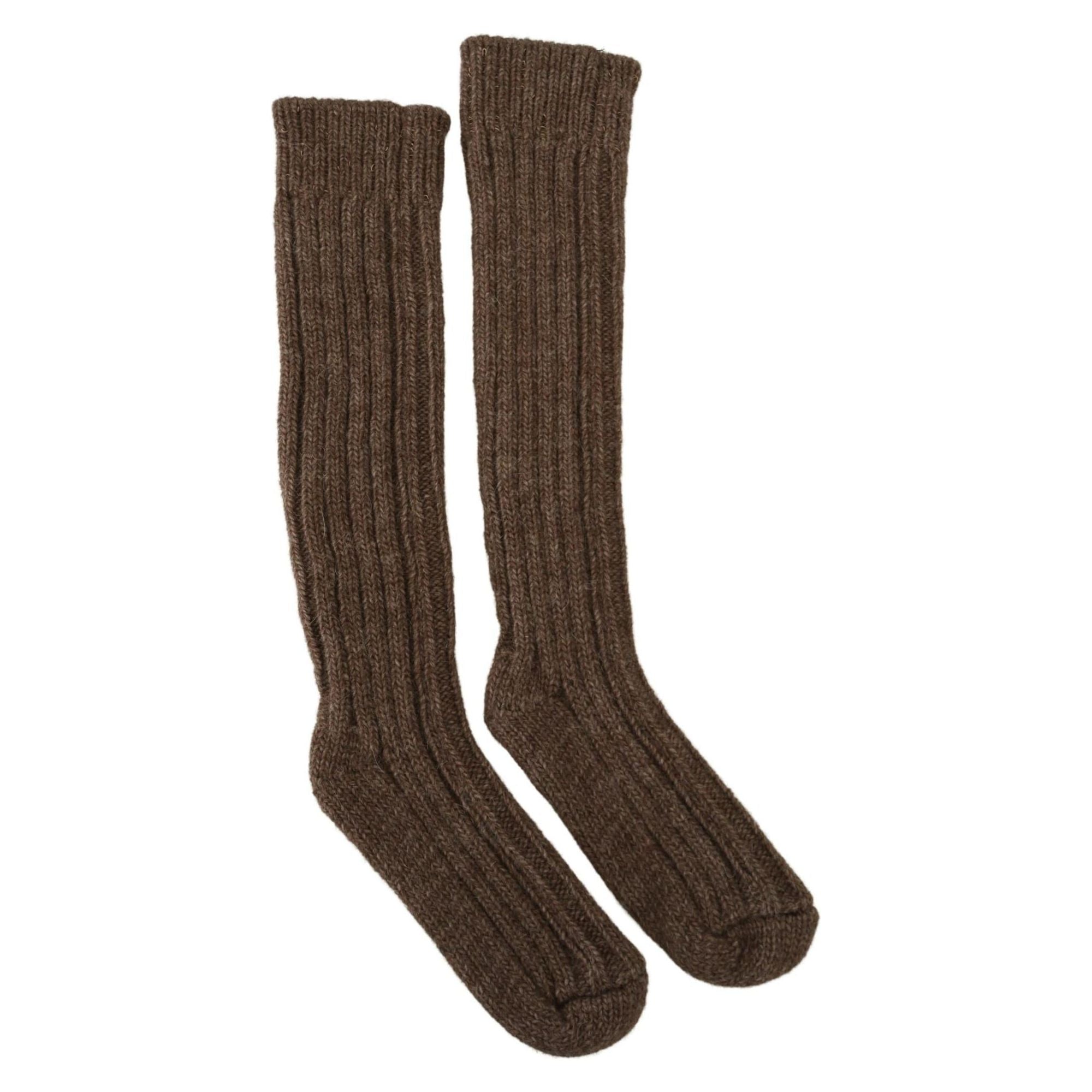 Womens Knit Over the Calf Socks with Logo Detail One Size Women