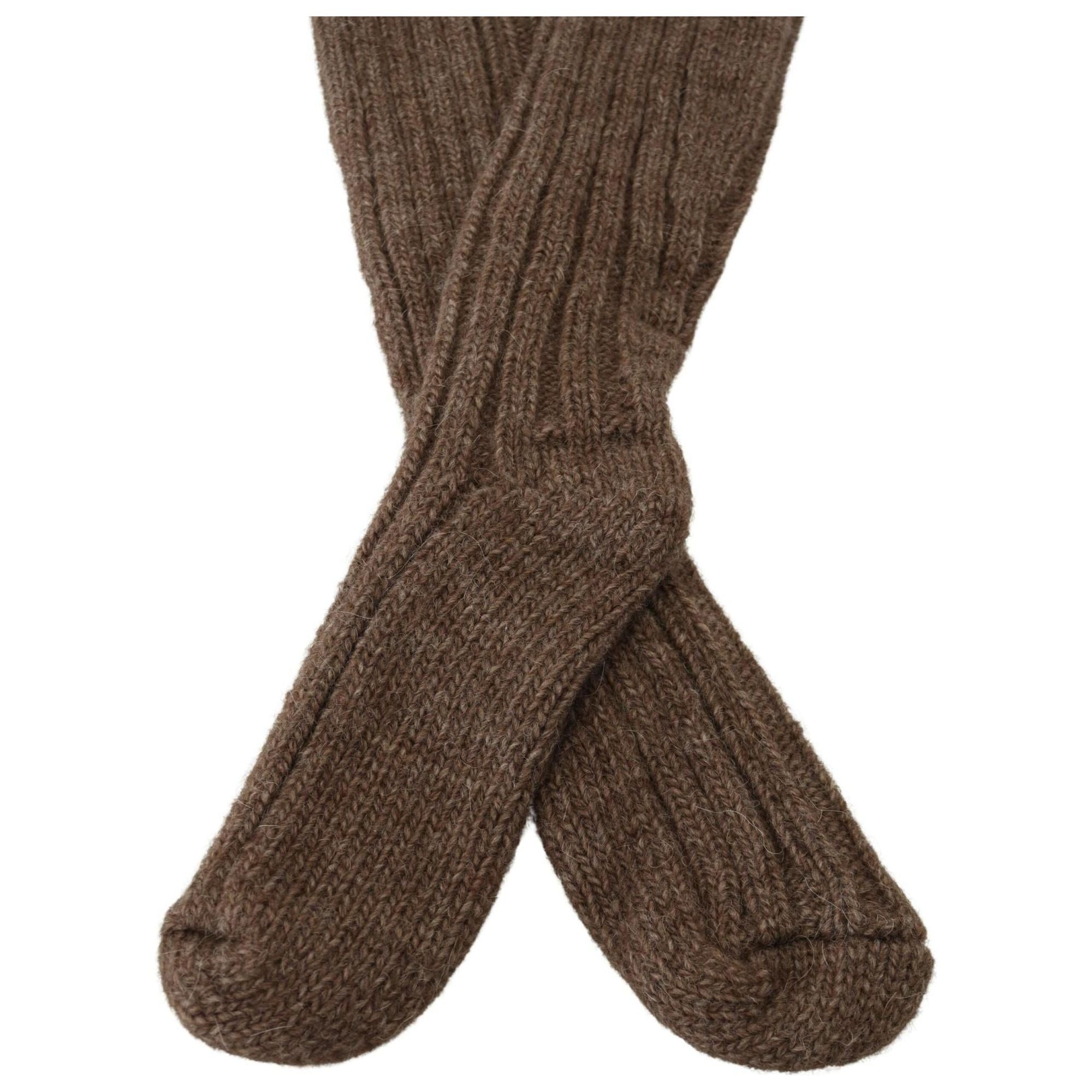 Womens Knit Over the Calf Socks with Logo Detail One Size Women