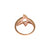 Authentic NIALAYA Pink Gold Plated Ring with Clear CZ