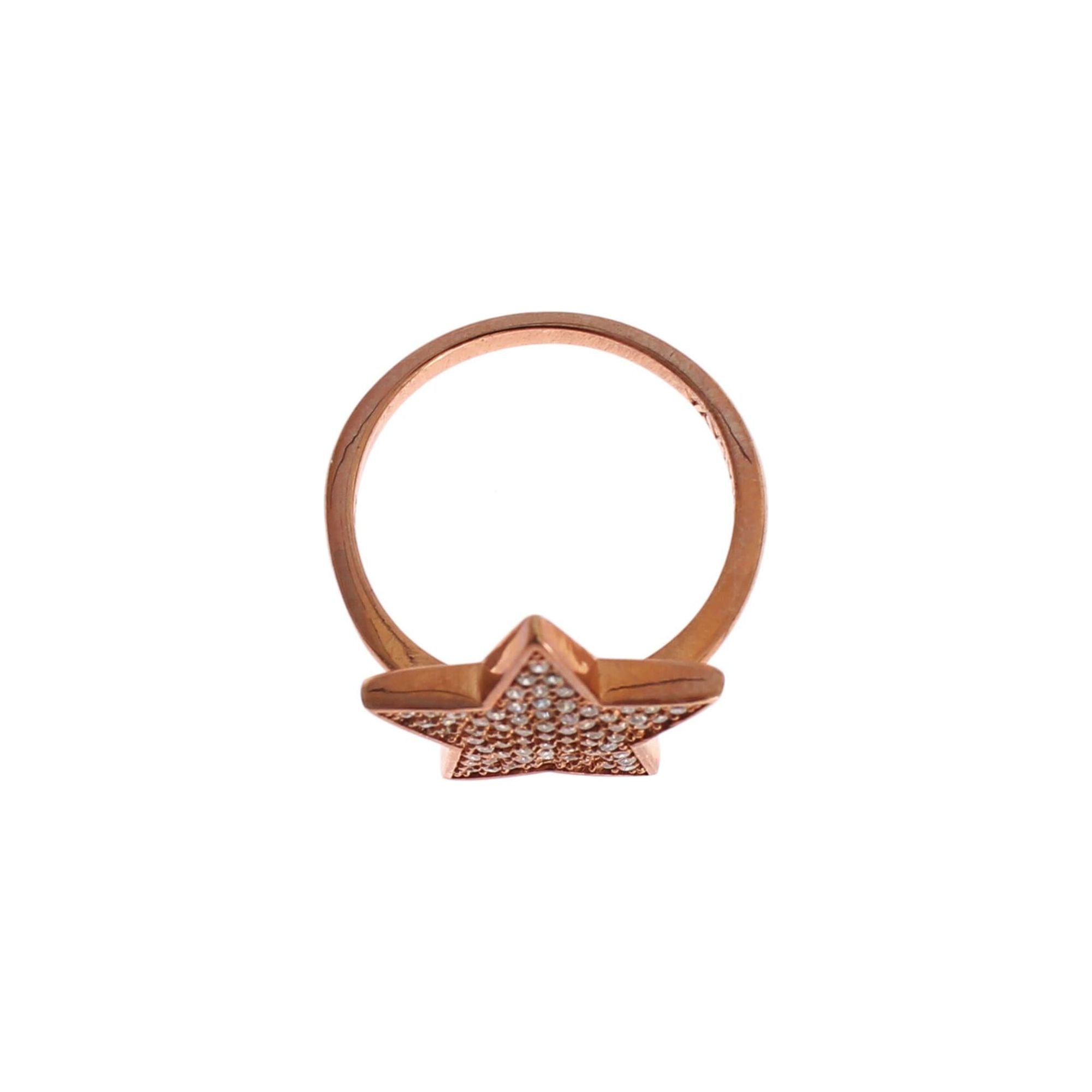 Authentic NIALAYA Pink Gold Plated Sterling Silver Ring 54 EU Women