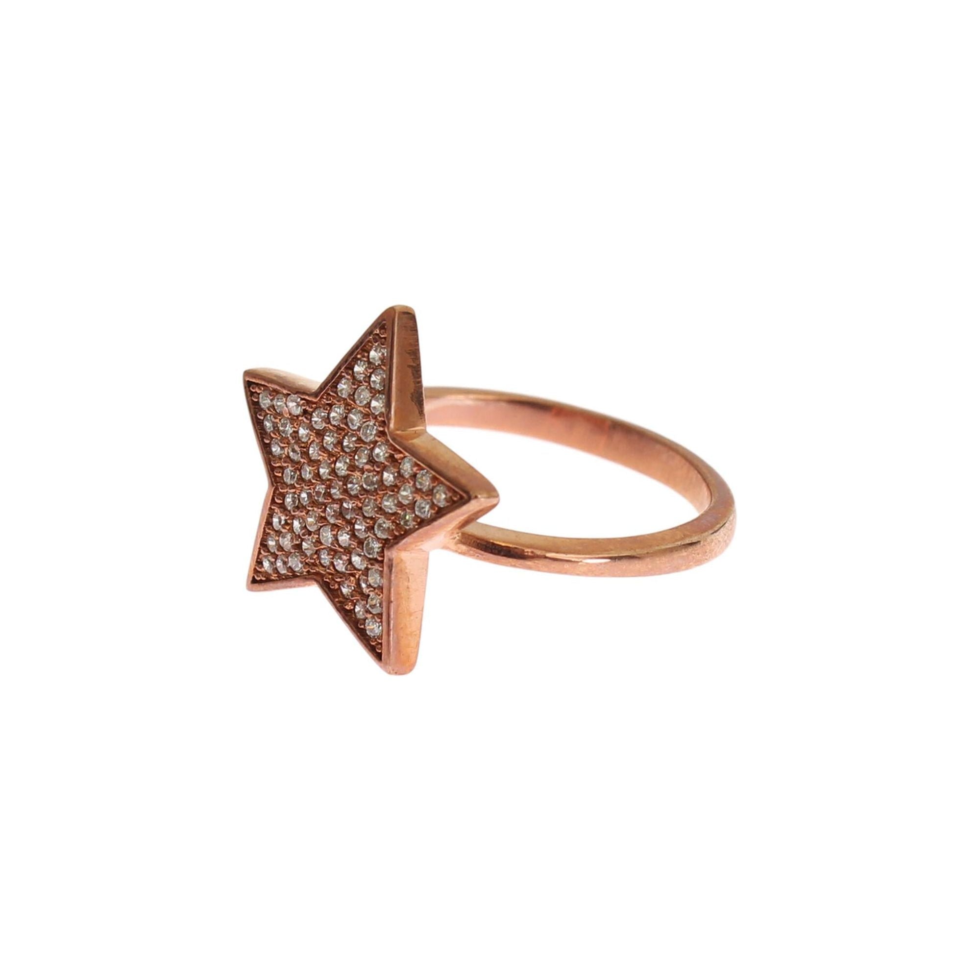 Authentic NIALAYA Pink Gold Plated Sterling Silver Ring 54 EU Women