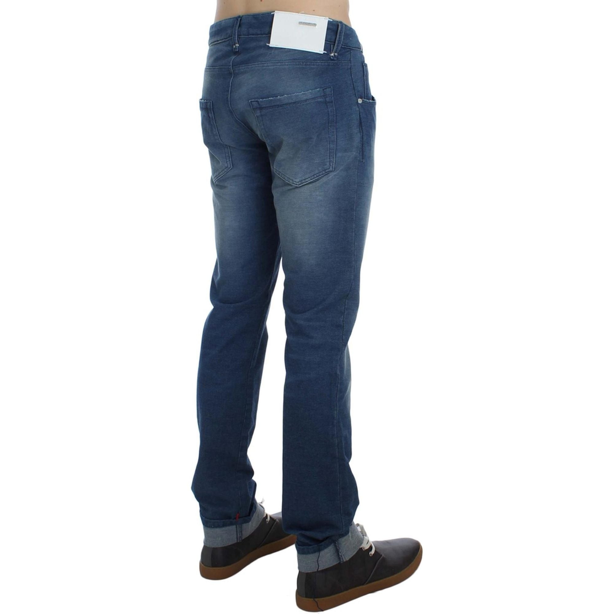 Authentic ACHT Mens Slim Fit Jeans with Logo Details W34 US Men