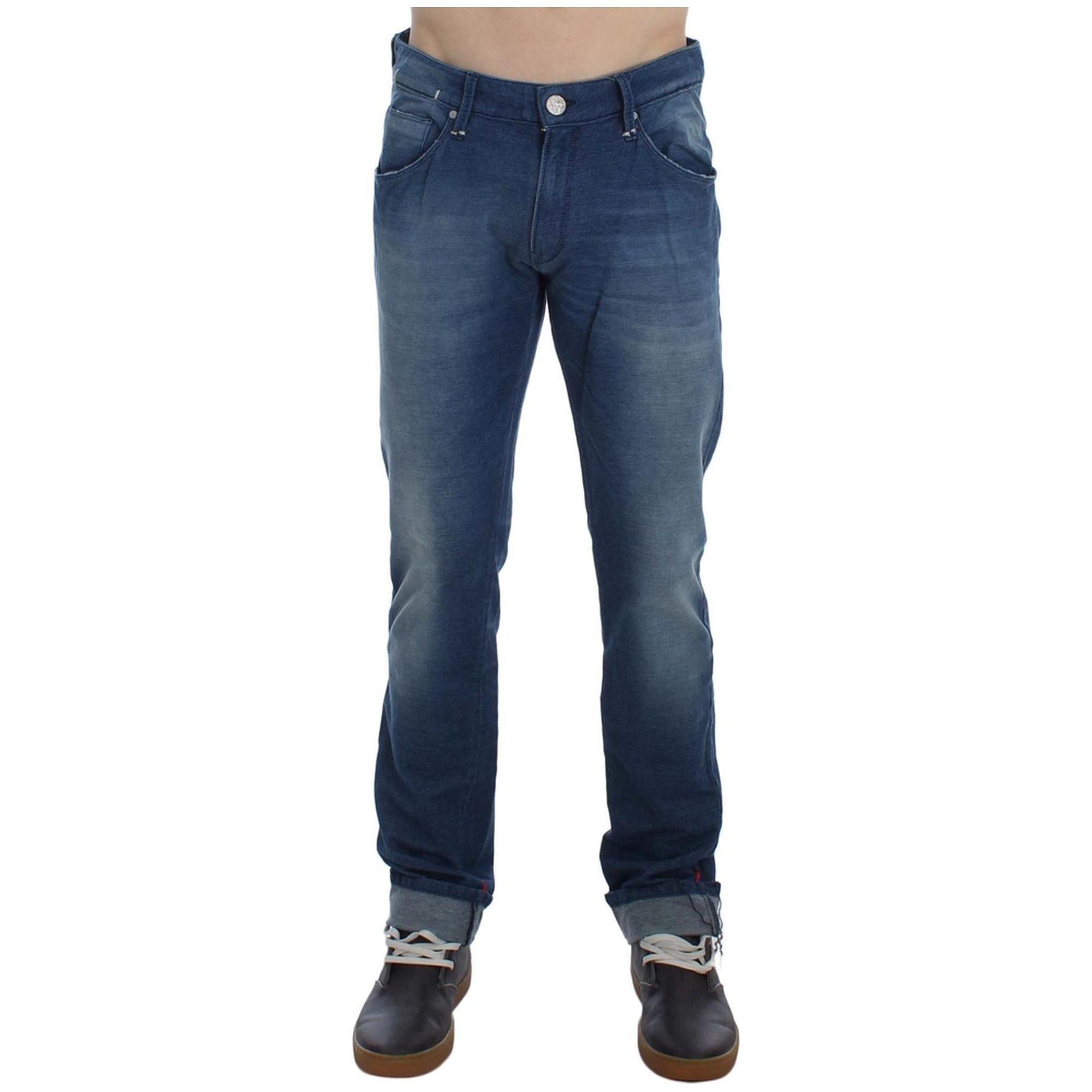 Authentic ACHT Mens Slim Fit Jeans with Logo Details W34 US Men