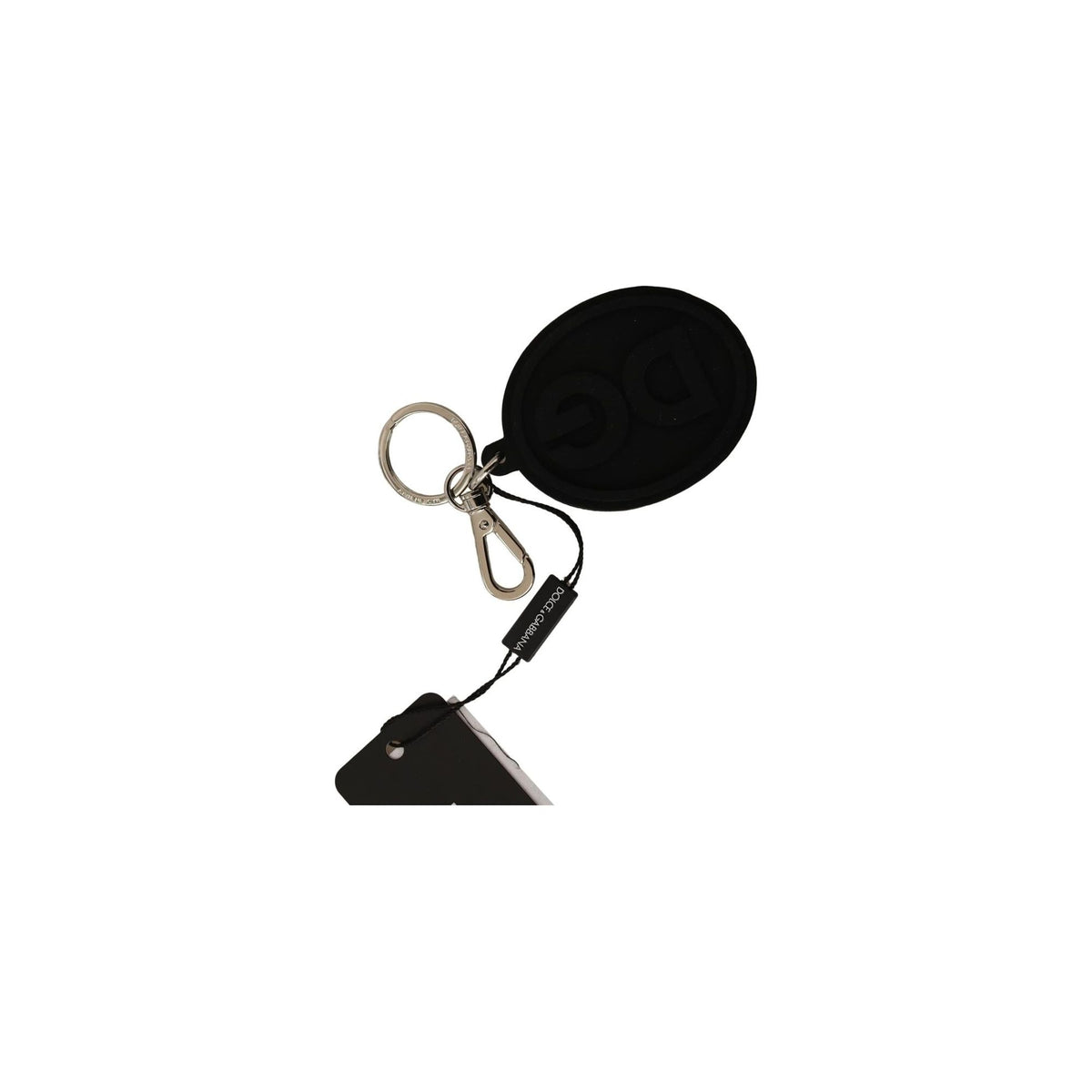 Dolce &amp; Gabbana Keychain &amp; Bag Charm with Logo Engraved Metal Hardware