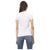 Short Sleeve V-Neck T-shirt with Front Print XL Women