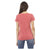 Short Sleeve Round Neck T-shirt with Front Print L Women