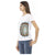 Short Sleeve Round Neck T-shirt with Front Print M Women