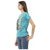 Short Sleeve Round Neck T-shirt with Front Print M Women