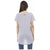 Short Sleeve Round Neck T-shirt with Front Print L Women