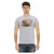 Short Sleeve Round Neck T-shirt with Front Print L Men