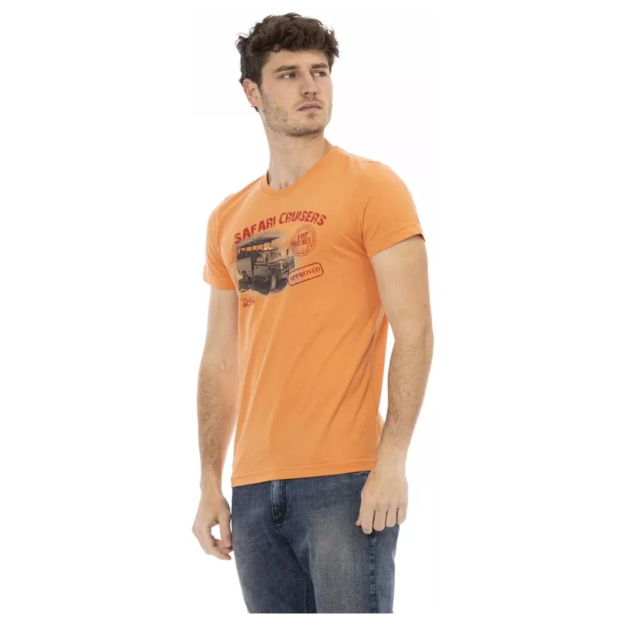 Short Sleeve T-shirt with Front Print 2XL Men