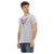 Short Sleeve Round Neck T-shirt with Front Print L Men