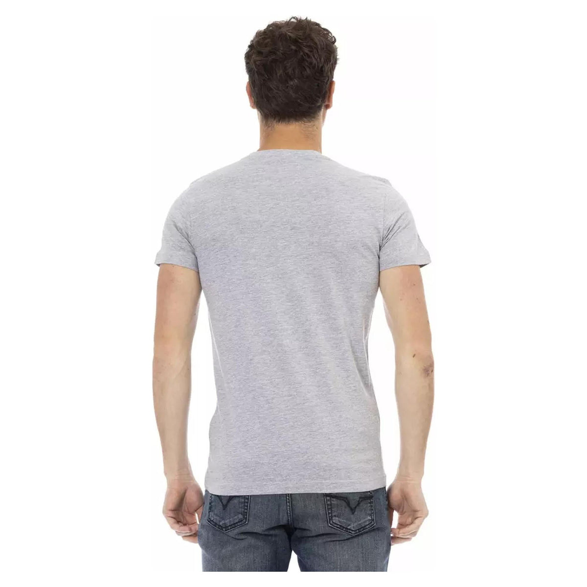 Short Sleeve T-shirt with Round Neck and Front Print M Men