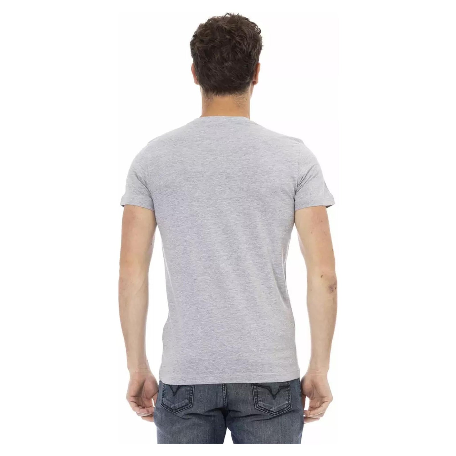 Short Sleeve T-shirt with Round Neck and Front Print M Men