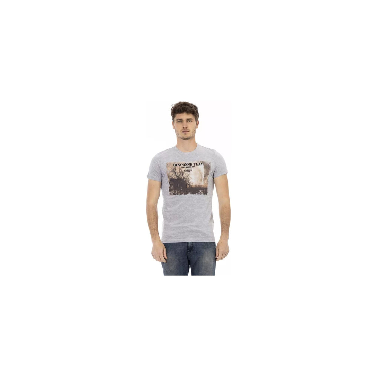 Short Sleeve T-shirt with Front Print L Men