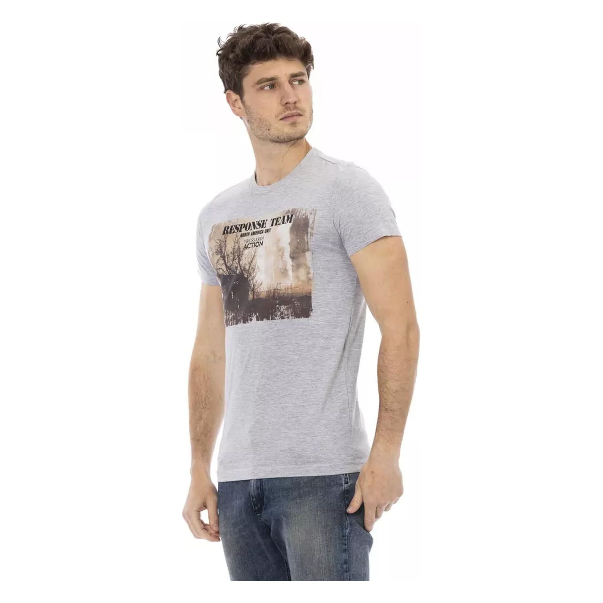 Short Sleeve T-shirt with Front Print 2XL Men