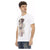 Short Sleeve Round Neck T-shirt with Front Print L Men