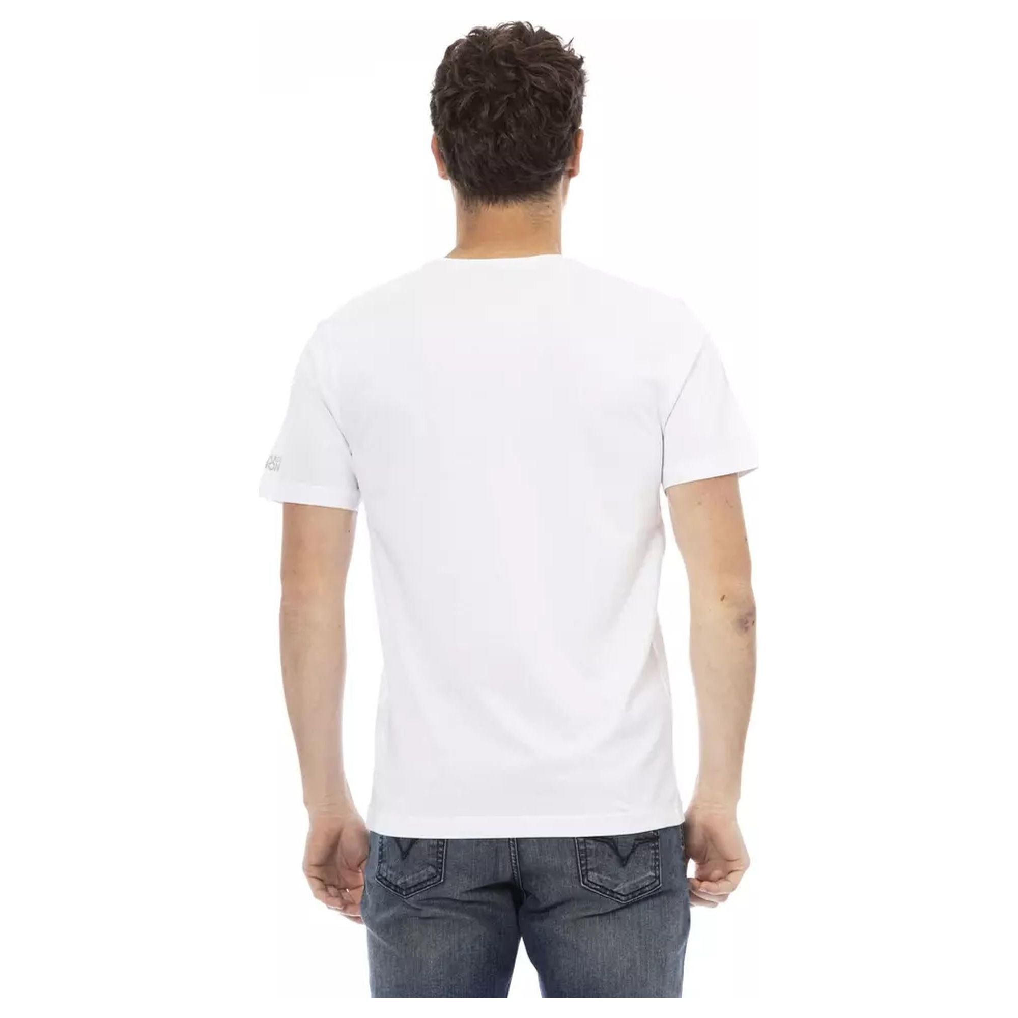 Short Sleeve Round Neck T-shirt with Front Print M Men