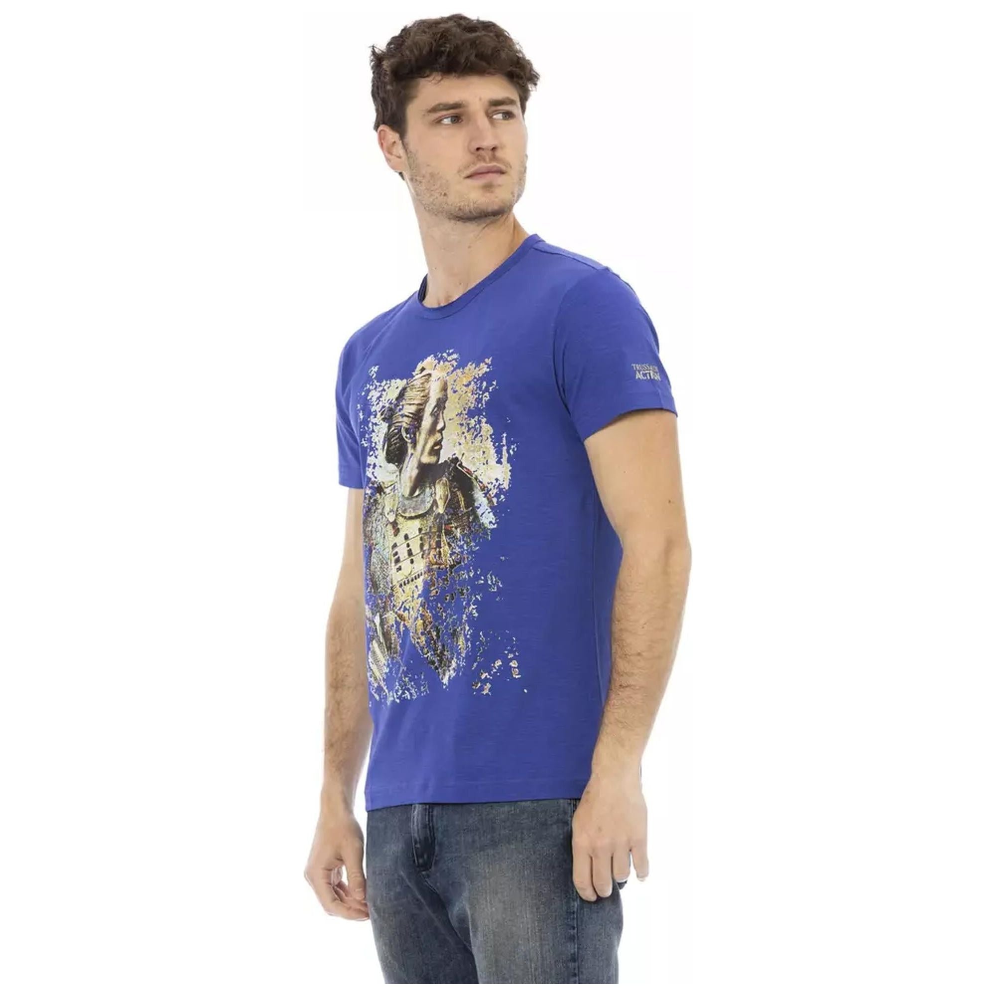 Short Sleeve T-shirt with Front Print 3XL Men