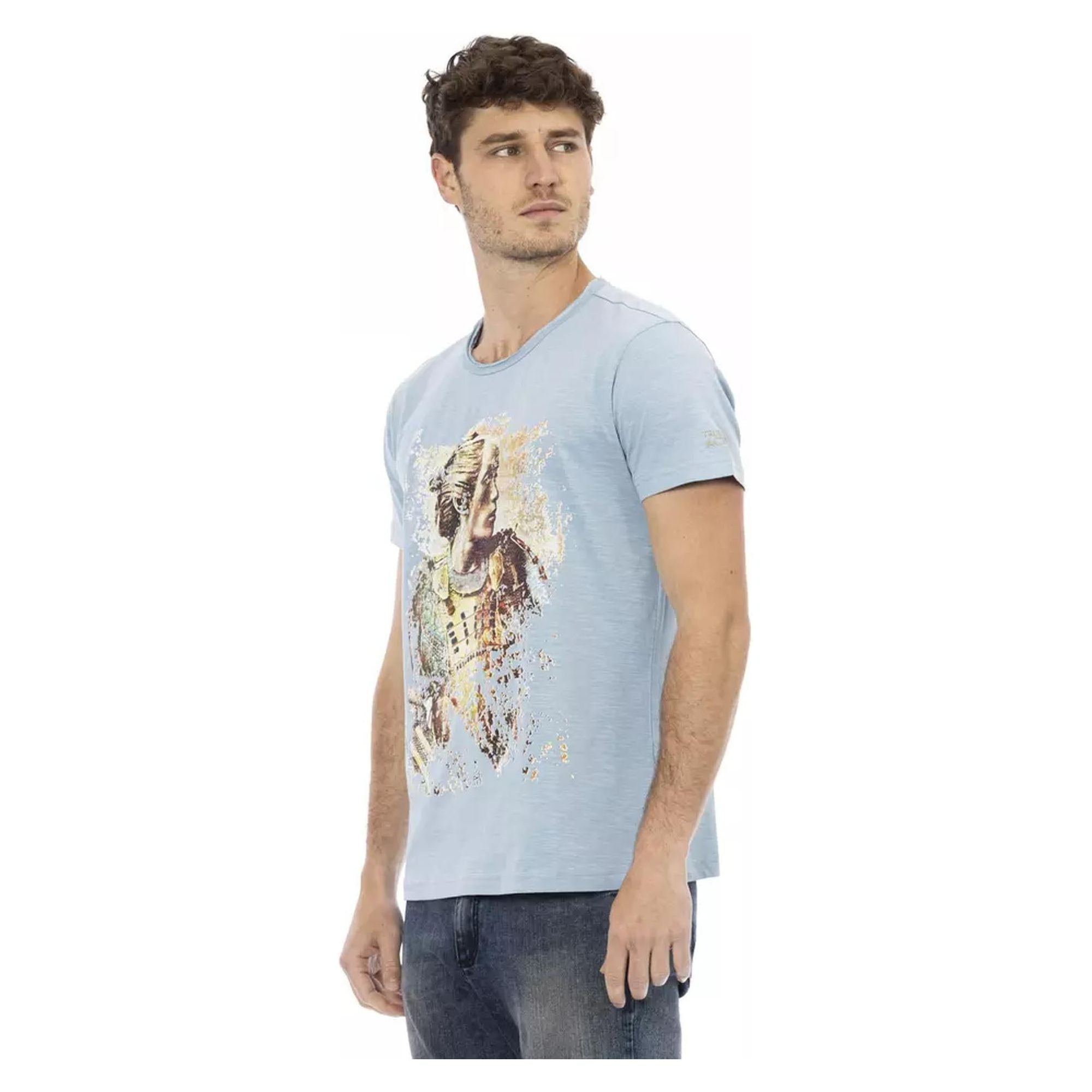 Short Sleeve T-shirt with Front Print 3XL Men