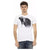 Short Sleeve Round Neck T-Shirt with Front Print L Men