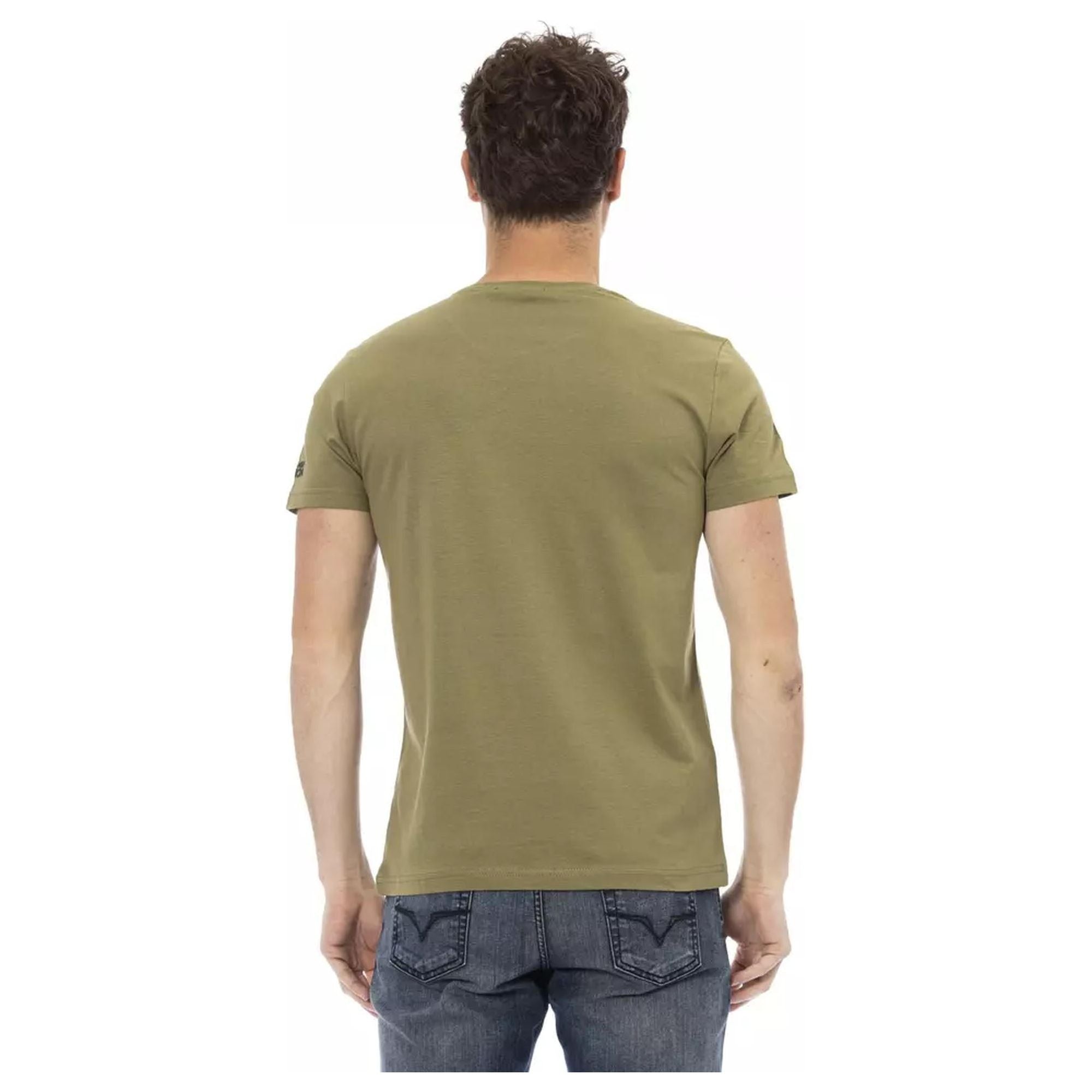 Short Sleeve T-shirt with Front Print 3XL Men