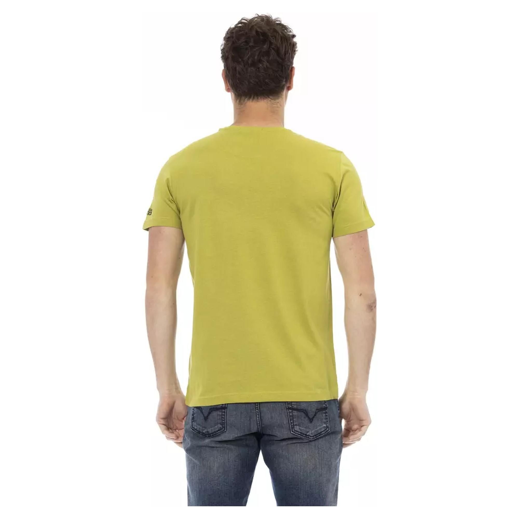 Short Sleeve Round Neck T-shirt with Front Print S Men