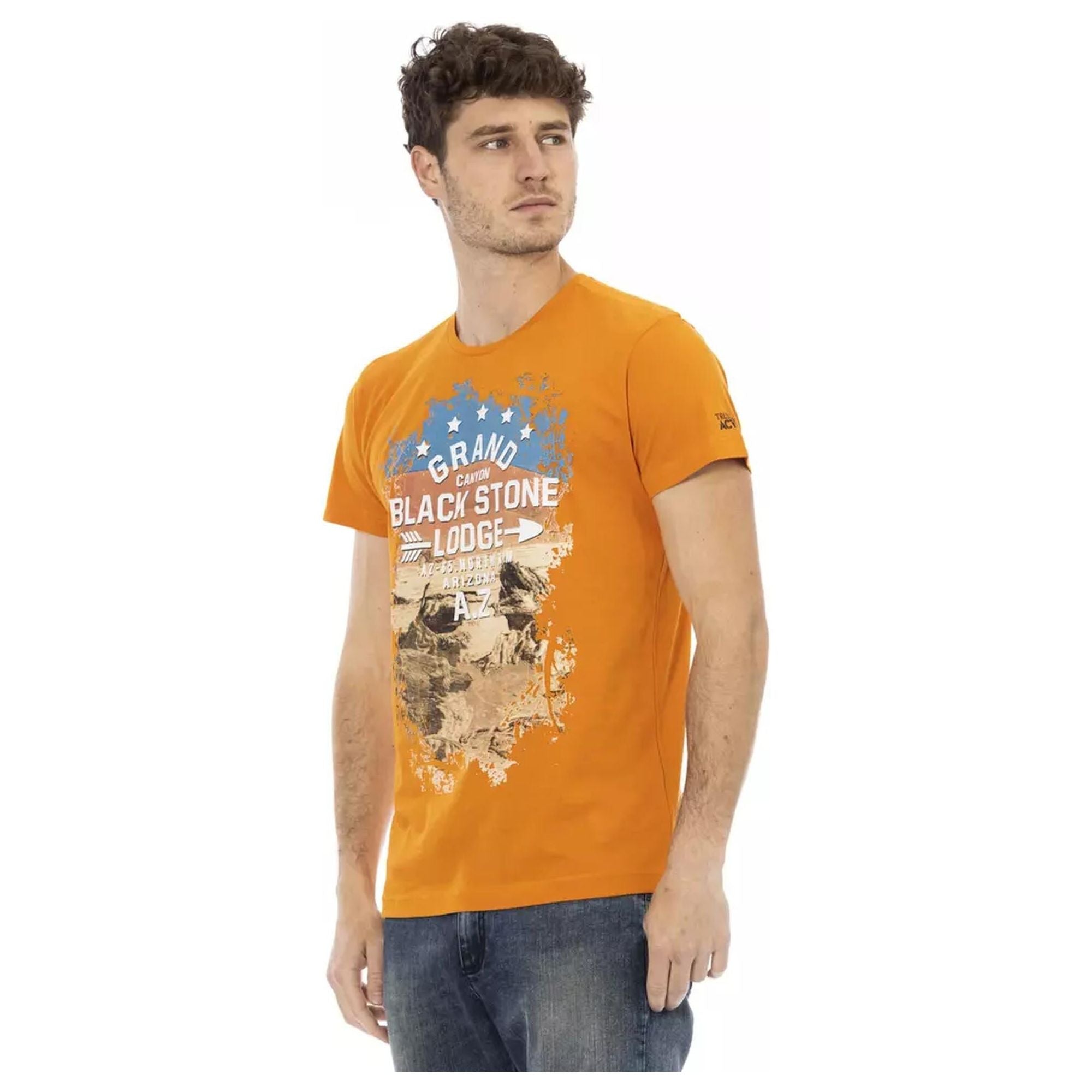 Short Sleeve T-shirt with Front Print 2XL Men