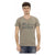 Short Sleeve V-Neck T-Shirt with Front Print XL Men