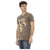 Short Sleeve V-Neck T-shirt with Front Print S Men