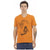 Short Sleeve V-Neck T-Shirt with Front Print XL Men