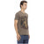 Short Sleeve V-Neck T-Shirt with Front Print S Men