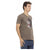 Short Sleeve V-neck T-shirt with Front Print S Men