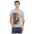 Short Sleeve V-Neck T-shirt with Front Print XL Men