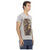 Short Sleeve V-Neck T-shirt with Front Print XL Men