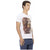 Short Sleeve V-Neck T-Shirt with Front Print XL Men