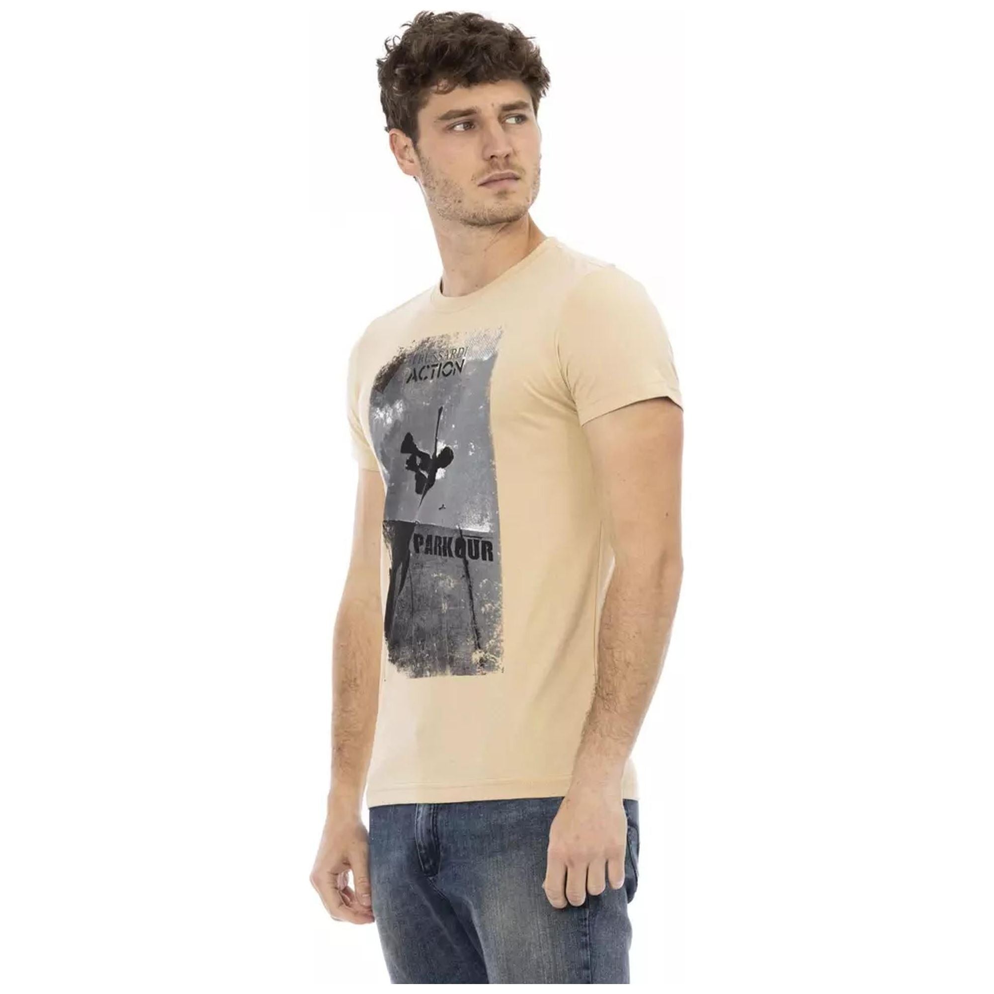 Short Sleeve T-shirt with Front Print 2XL Men