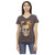 Short Sleeve V-Neck T-Shirt with Front Print S Women