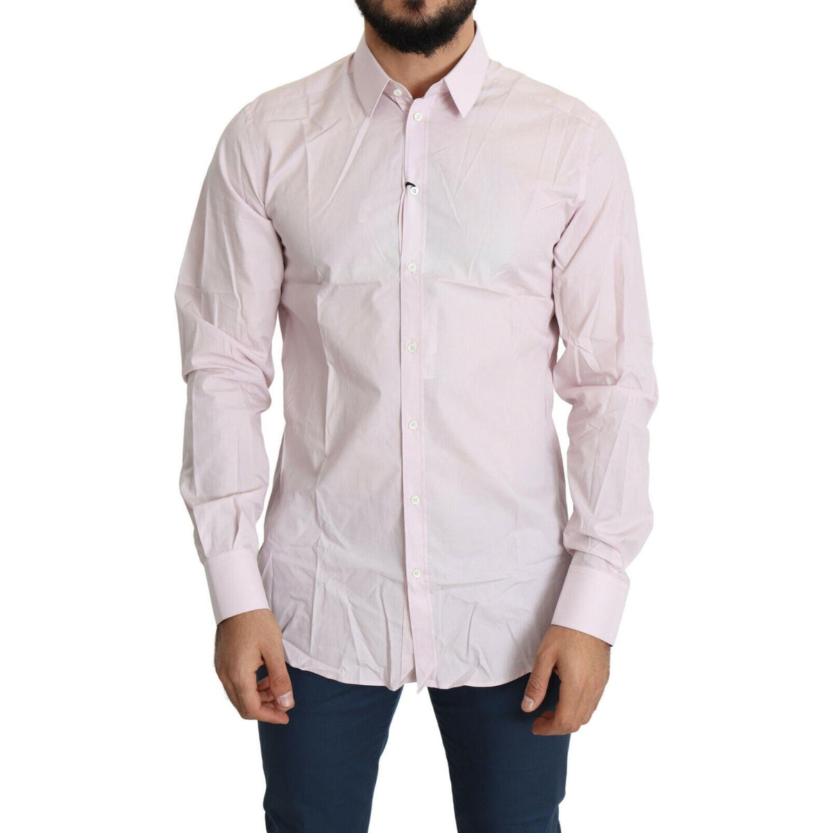 100% Authentic Dolce &amp; Gabbana Light Pink Dress Shirt