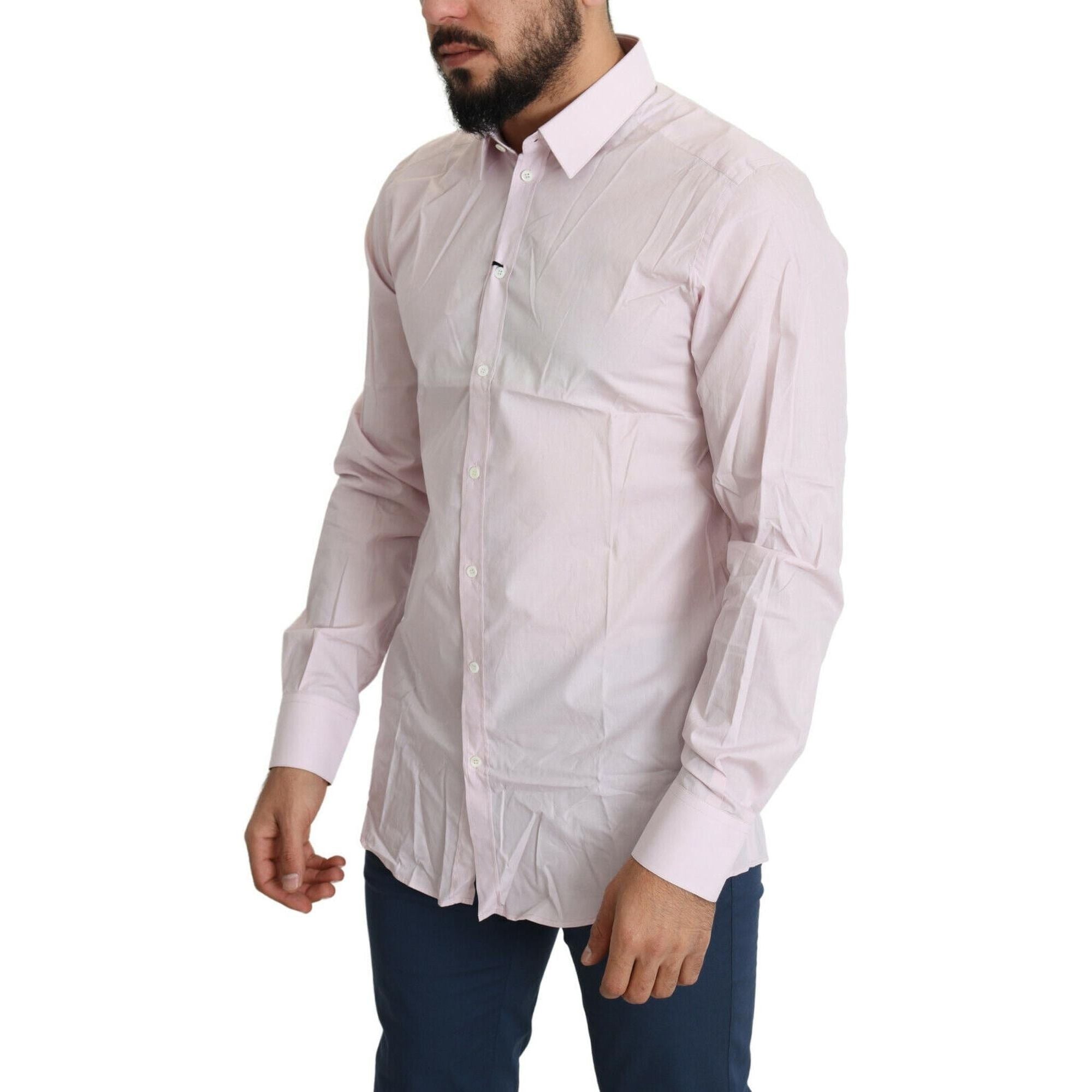 100% Authentic Dolce & Gabbana Light Pink Dress Shirt