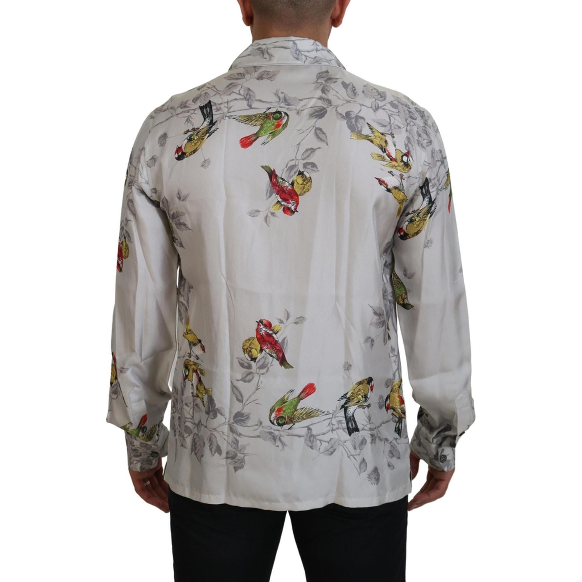 Stunning Dolce &amp; Gabbana Casual Pajama Look Satin Shirt S Men