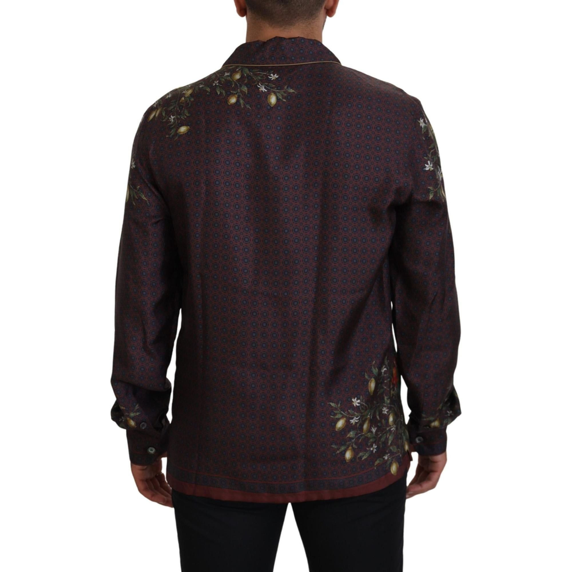 Stunning Dolce & Gabbana Silk Shirt with Ostrich Print