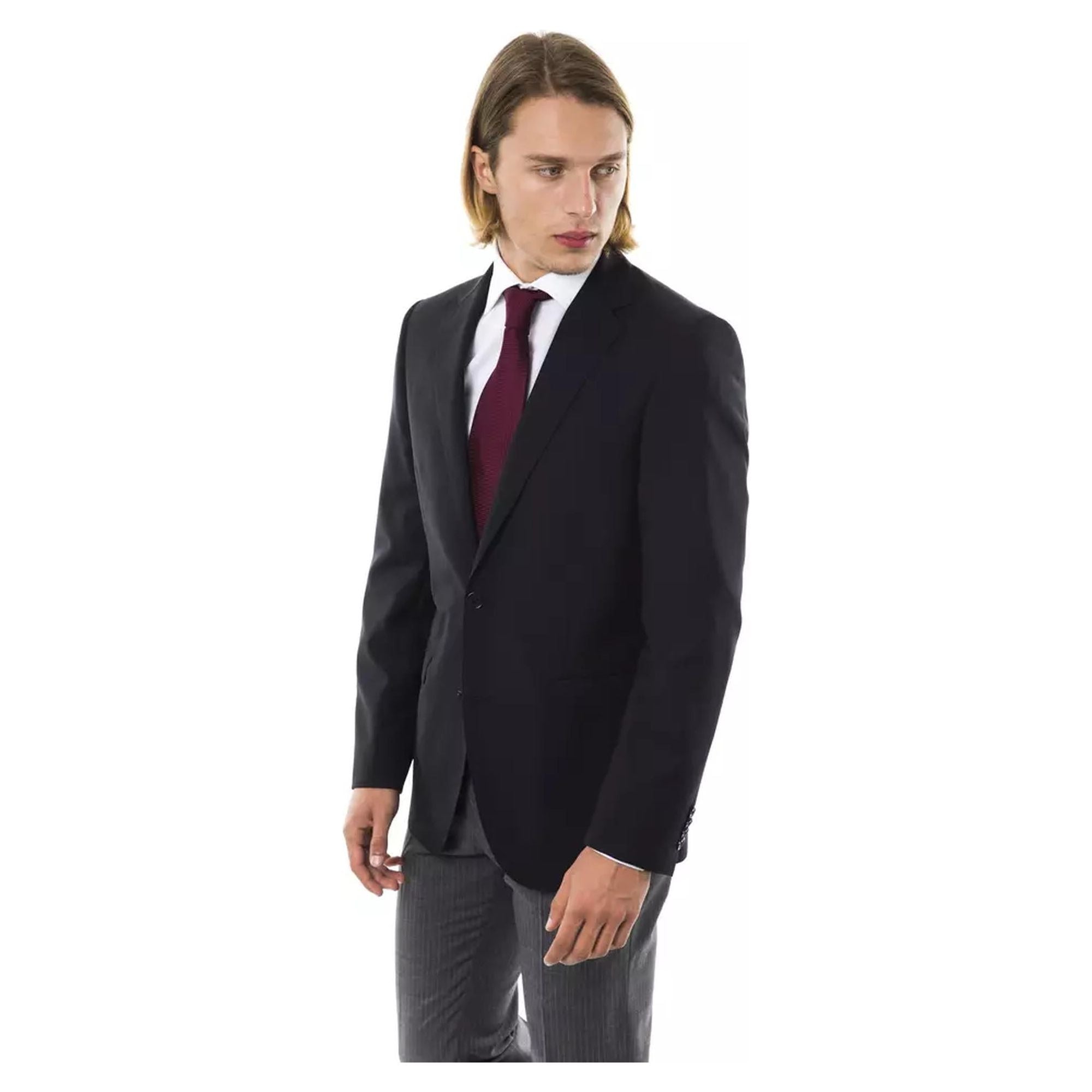 Classic Lapel Jacket with 2 Buttons and Front Flap Pockets 48 IT Men