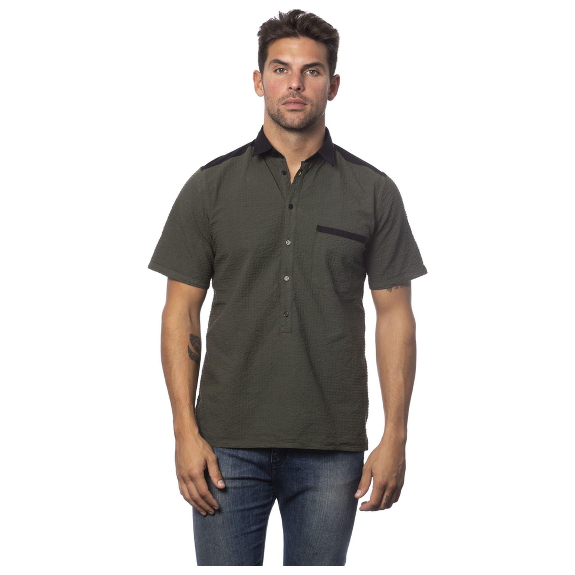 Classic Button-Up Shirt with Regular Fit 41 IT Men